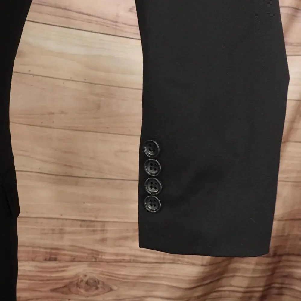 Bonobos Suit Jacket Mens 38R Black Wool Spandex Slim Fit Stretch 2 Button Notch